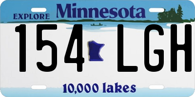 MN license plate 154LGH