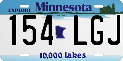 MN license plate 154LGJ