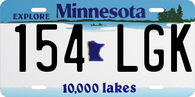 MN license plate 154LGK