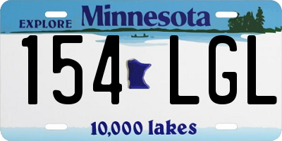 MN license plate 154LGL