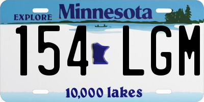 MN license plate 154LGM
