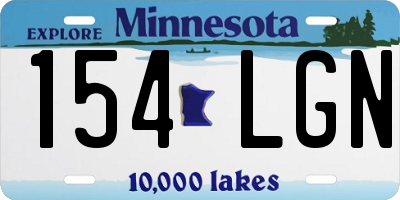 MN license plate 154LGN