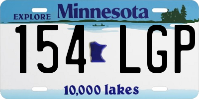 MN license plate 154LGP