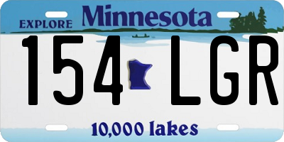 MN license plate 154LGR