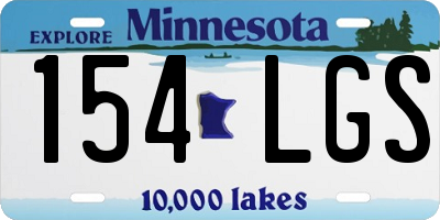 MN license plate 154LGS