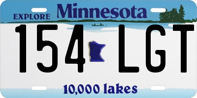 MN license plate 154LGT