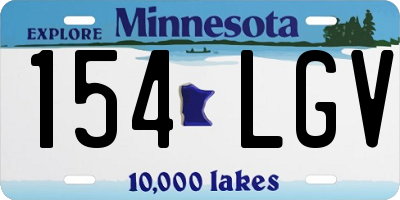 MN license plate 154LGV