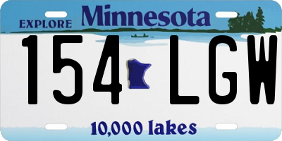 MN license plate 154LGW
