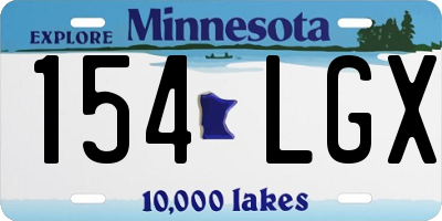 MN license plate 154LGX
