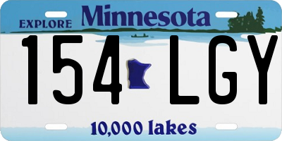 MN license plate 154LGY