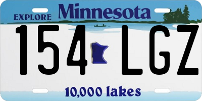 MN license plate 154LGZ