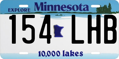 MN license plate 154LHB