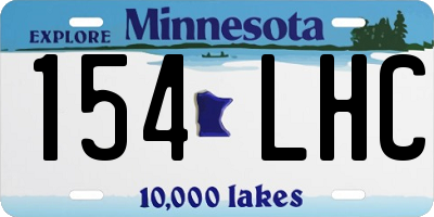 MN license plate 154LHC
