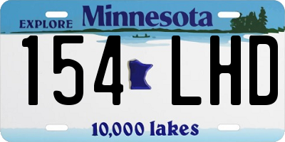 MN license plate 154LHD