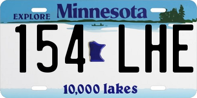 MN license plate 154LHE