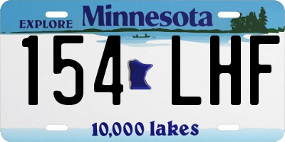 MN license plate 154LHF