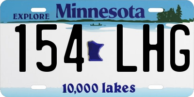 MN license plate 154LHG