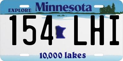 MN license plate 154LHI