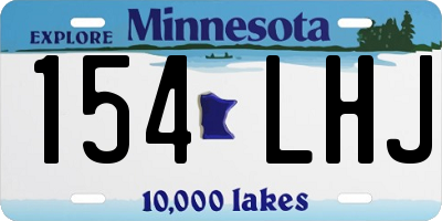MN license plate 154LHJ