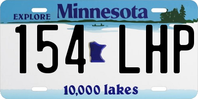 MN license plate 154LHP