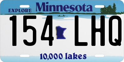 MN license plate 154LHQ