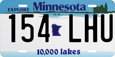 MN license plate 154LHU