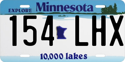 MN license plate 154LHX