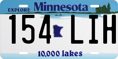 MN license plate 154LIH