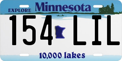 MN license plate 154LIL