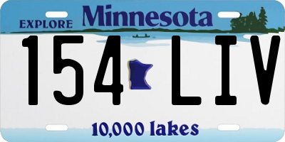 MN license plate 154LIV