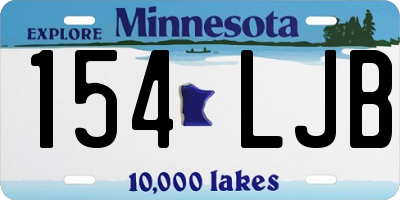 MN license plate 154LJB