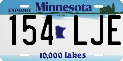 MN license plate 154LJE