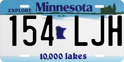 MN license plate 154LJH