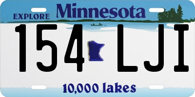 MN license plate 154LJI