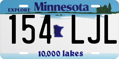 MN license plate 154LJL