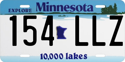 MN license plate 154LLZ