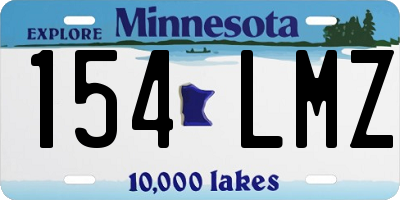 MN license plate 154LMZ