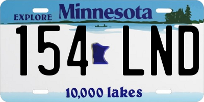 MN license plate 154LND