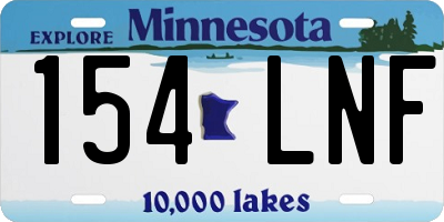 MN license plate 154LNF
