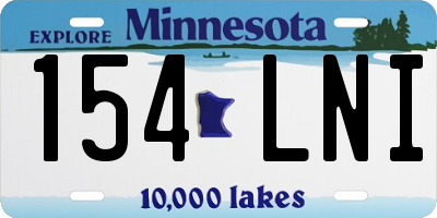 MN license plate 154LNI