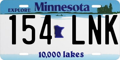 MN license plate 154LNK