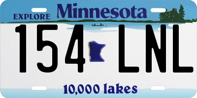 MN license plate 154LNL