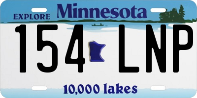 MN license plate 154LNP