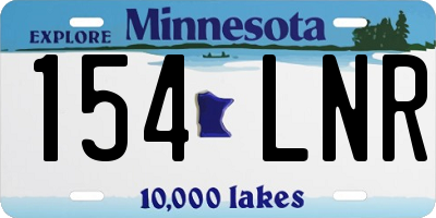 MN license plate 154LNR