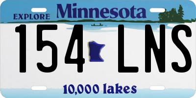 MN license plate 154LNS
