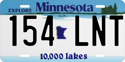 MN license plate 154LNT