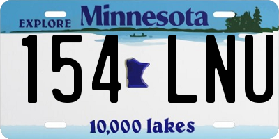 MN license plate 154LNU