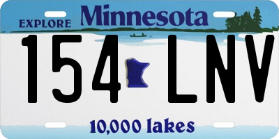 MN license plate 154LNV