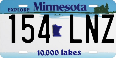 MN license plate 154LNZ