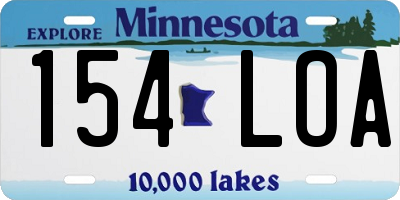 MN license plate 154LOA